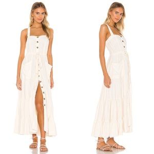 Free people catch the breeze midi dress cream Small